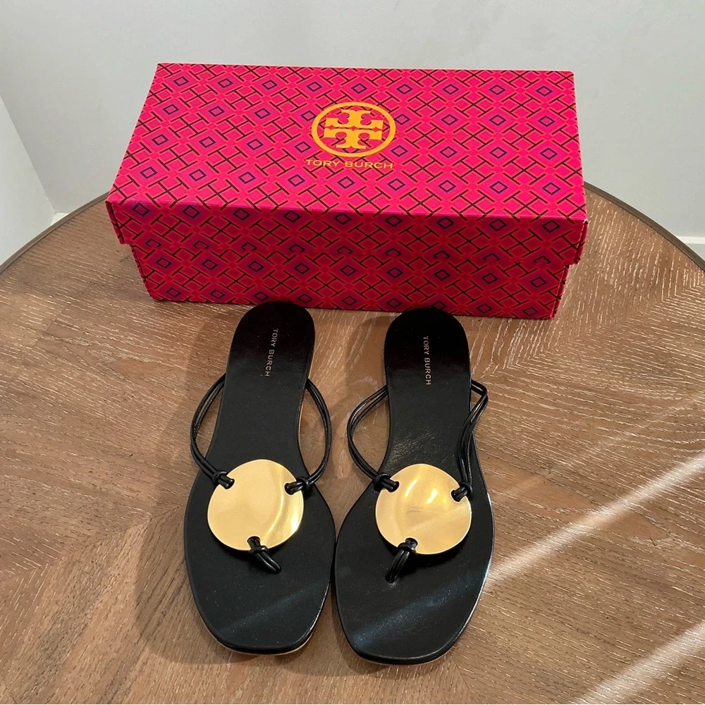 Tory Burch Black and Gold Women's Sandals - Picture 4 of 4